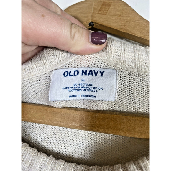 Old Navy Sweater Southwestern Tribal Womens XL Chunky Cozy Fisherman Lebowski - Picture 11 of 14